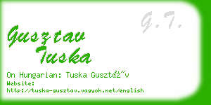 gusztav tuska business card